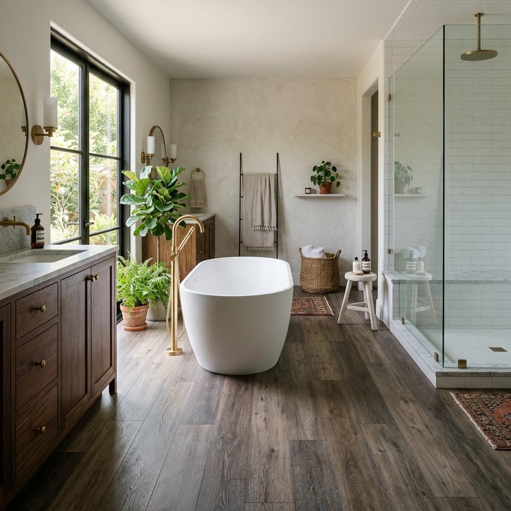 Dualtone Flooring in Bathroom